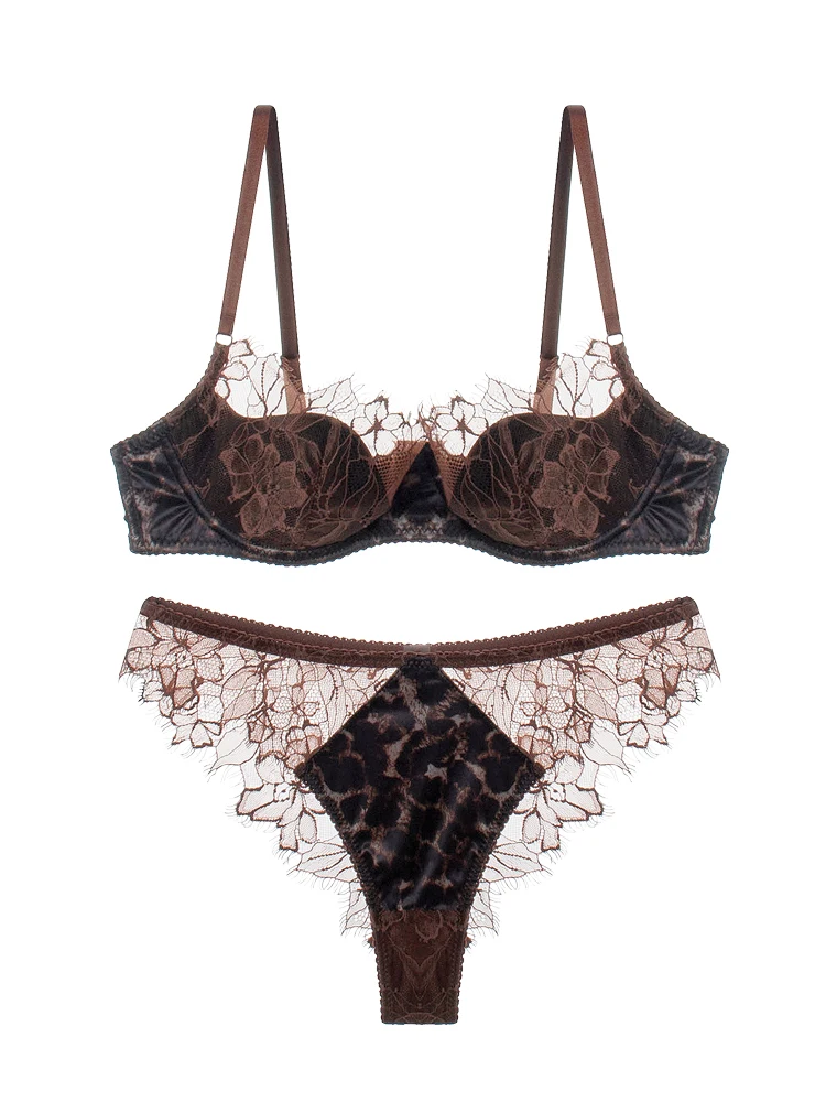 Sexy lace thin bra set female leopard underwear panties eyelash lingerie comfortable steel ring thin bras
Sexy lace thin bra set female leopard underwear panties eyelash lingerie comfortable steel ring thin bras