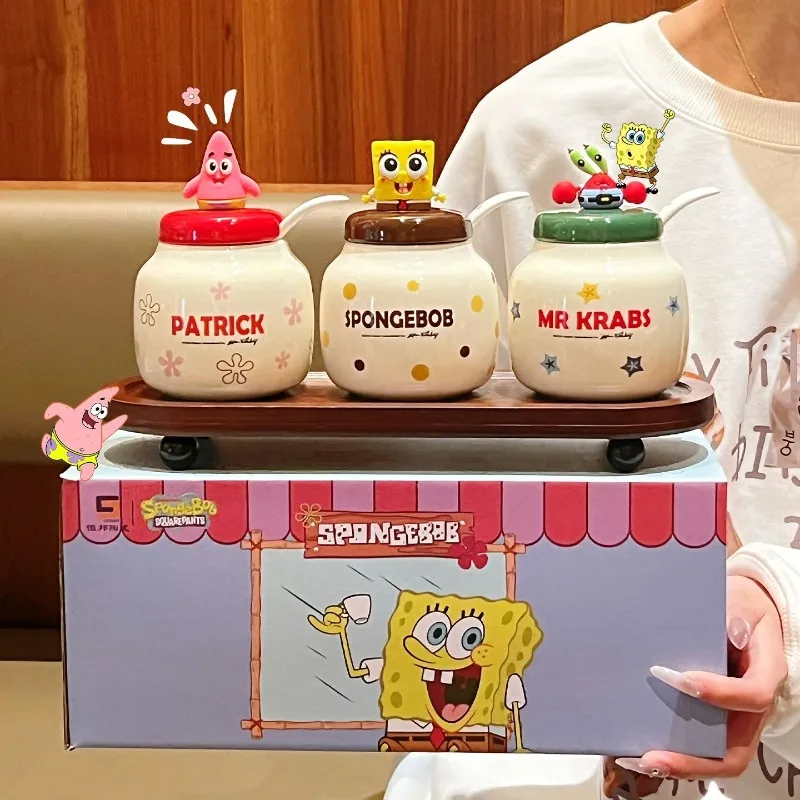 Cute SpongeBob SquarePants Patrick Star Ceramic Spice Jar with Lid Spoon High Appearance Heat Resistant Kitchen Salt Shaker Toy
Cute SpongeBob SquarePants Patrick Star Ceramic Spice Jar with Lid Spoon High Appearance Heat Resistant Kitchen Salt Shaker Toy