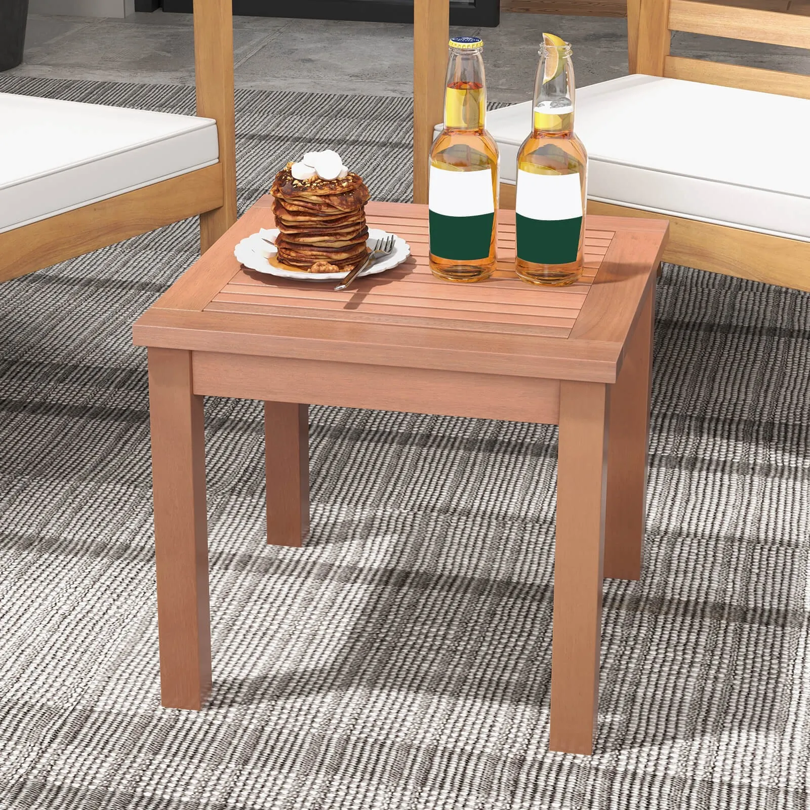 Outdoor Adirondack Side Table 18" Square End Table with Slatted Tabletop
Outdoor Adirondack Side Table 18" Square End Table with Slatted Tabletop