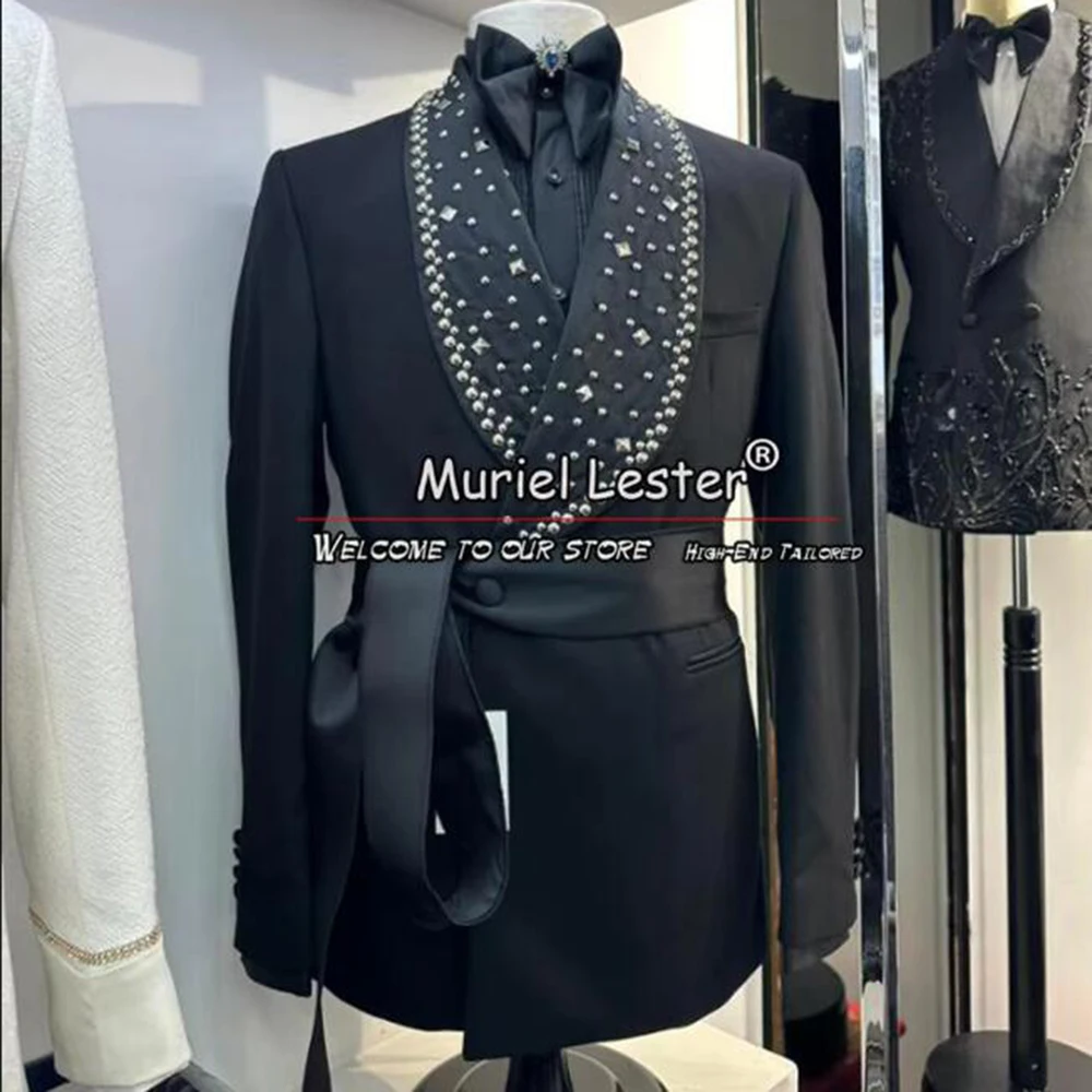 Luxury Beaded Stones Suits Men Double Breasted Prom Blazer Customized 2-Piece Sets Man Formal Occasion Party Dress Groom Tuxedo
Luxury Beaded Stones Suits Men Double Breasted Prom Blazer Customized 2-Piece Sets Man Formal Occasion Party Dress Groom Tuxedo