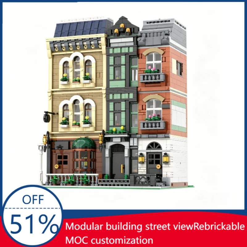 3561PCS MOC Detective's Office And Book Shop 11371 + 10351 No Extra Parts Modular Building Blocks Educational Assembly Toy Gift
3561PCS MOC Detective's Office And Book Shop 11371 + 10351 No Extra Parts Modular Building Blocks Educational Assembly Toy Gift