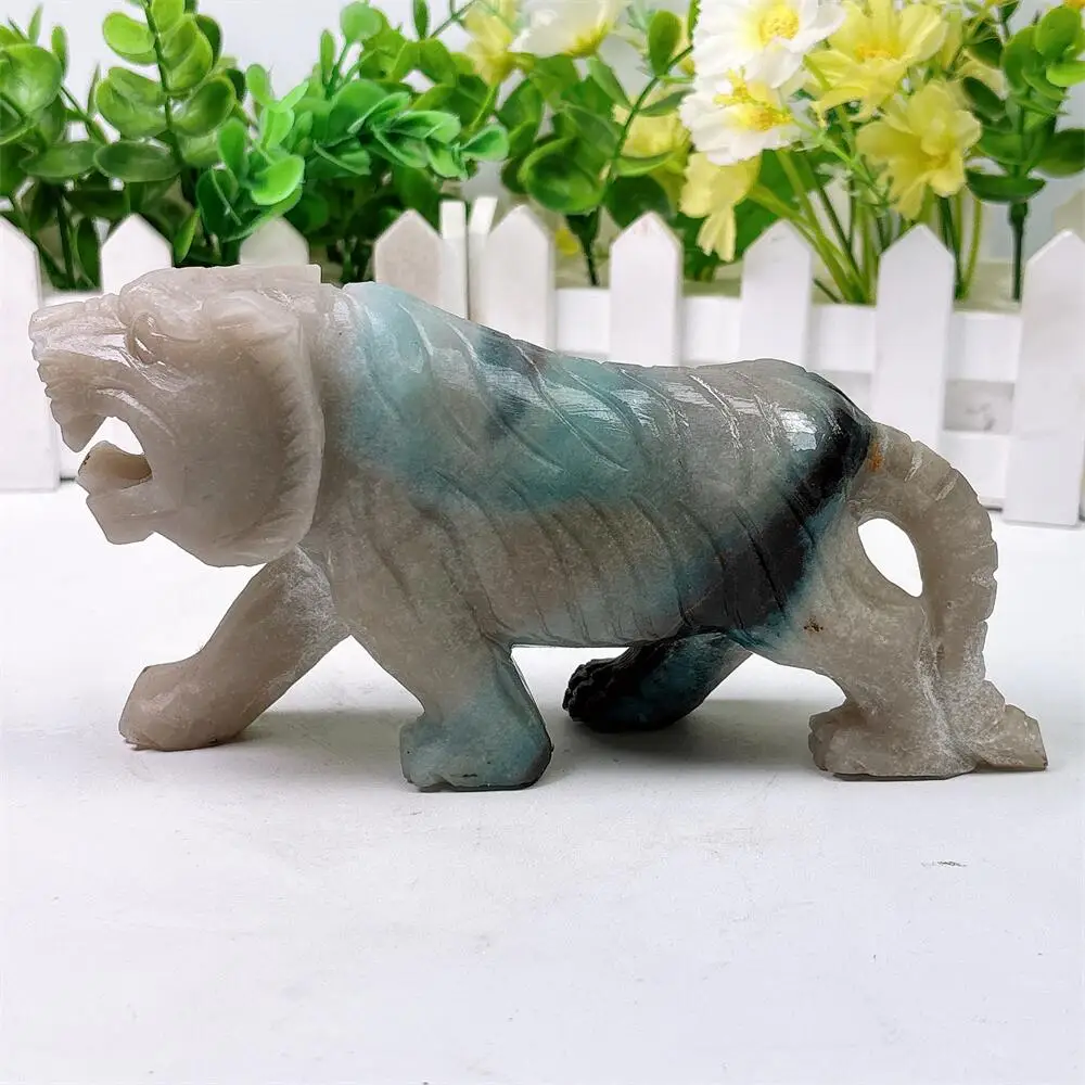 Trolleite Quartz Tiger Carving - Polished Natural Healing Crystal Figurine for Home Decor Animal Craft Gift
Trolleite Quartz Tiger Carving - Polished Natural Healing Crystal Figurine for Home Decor Animal Craft Gift