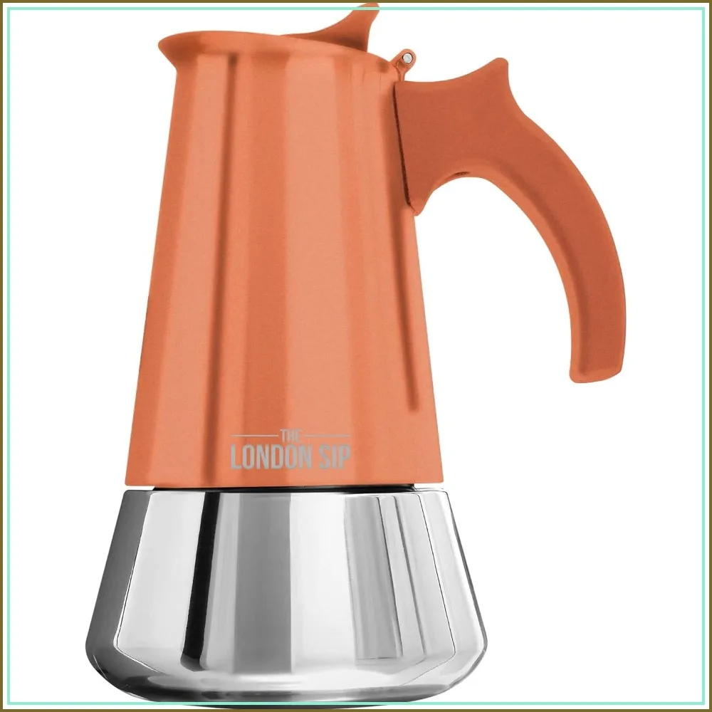 Stainless Steel Stovetop Espresso Maker Moka Pot, 3 Cup, Copper Finish
Stainless Steel Stovetop Espresso Maker Moka Pot, 3 Cup, Copper Finish