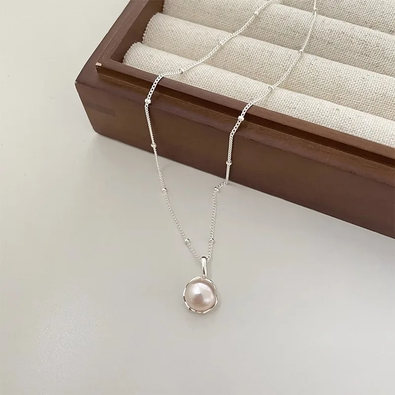 New Trendy Fashion 925 Silver Pearl Simple Elegant Thin Chain Pendant Necklace for Women Girl Jewelry Dropship Wholesale
New Trendy Fashion 925 Silver Pearl Simple Elegant Thin Chain Pendant Necklace for Women Girl Jewelry Dropship Wholesale