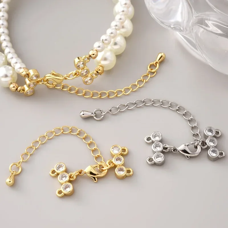 1Pcs18KGold Plated Necklace Bracelet Components with Double Row Zirconia Lobster Clasp DIY Necklace Jewellery Making Accessories
1Pcs18KGold Plated Necklace Bracelet Components with Double Row Zirconia Lobster Clasp DIY Necklace Jewellery Making Accessories