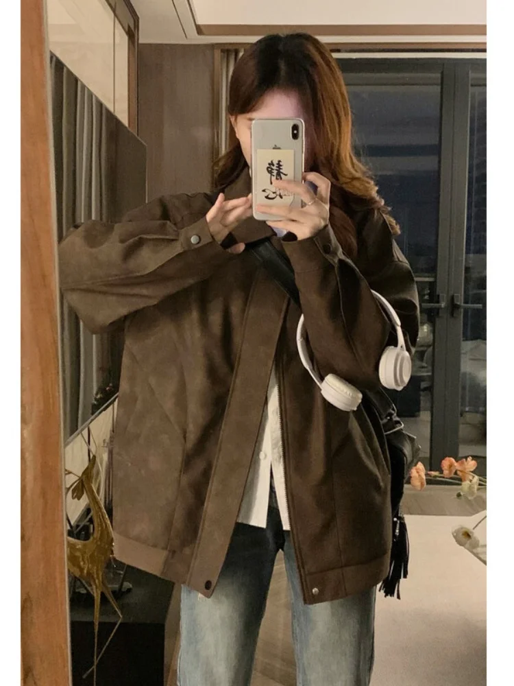 American Retro Tie Dye Dir Leather Jaet Men's Spring Autumn Sle Loose Haome Jaet Cleanfit Top PU Leather Coat
American Retro Tie Dye Dir Leather Jaet Men's Spring Autumn Sle Loose Haome Jaet Cleanfit Top PU Leather Coat