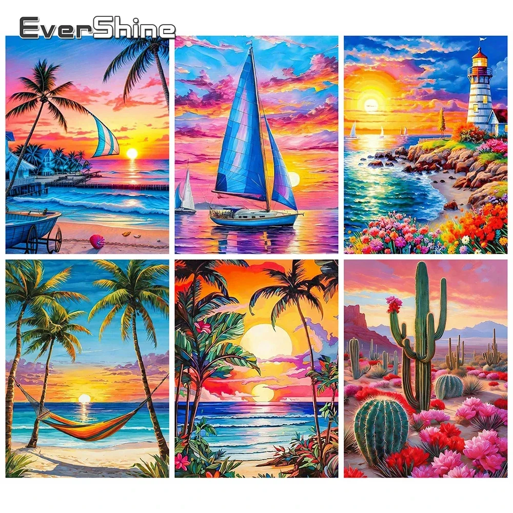 Evershine 6 шт. полная круглая алмазная живопись приморский закат Новое поступление DIY Алмазная мозаика пейзаж дерево маяк лодка ремесло
Evershine 6 шт. полная круглая алмазная живопись приморский закат Новое поступление DIY Алмазная мозаика пейзаж дерево маяк лодка ремесло
