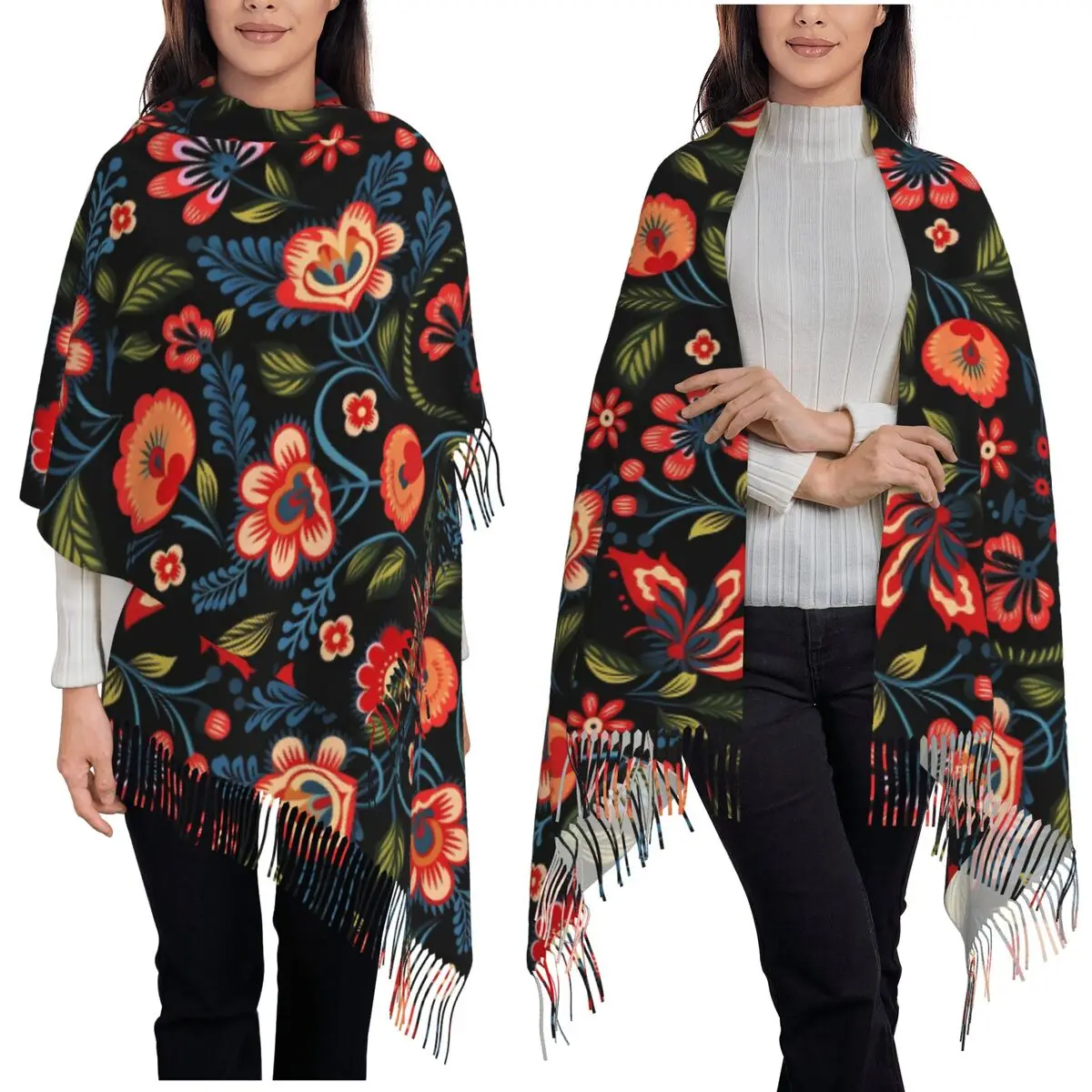 Польский народный шарф с цветочным принтом, шарфы с кисточками, женские мягкие теплые шали и накидки, большая осенне-зимняя шаль
Польский народный шарф с цветочным принтом, шарфы с кисточками, женские мягкие теплые шали и накидки, большая осенне-зимняя шаль