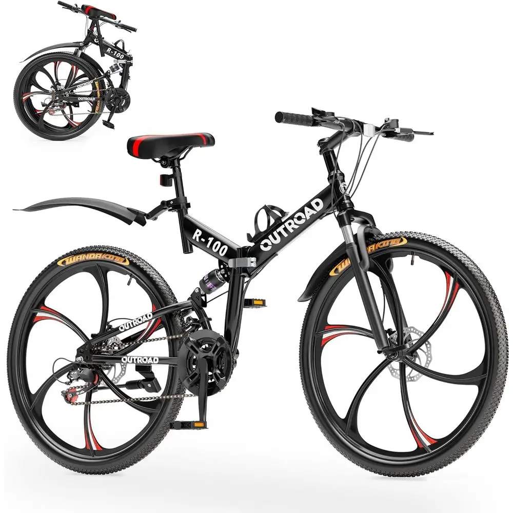 26 Inch Adult olding Bikes, Mountain ycles with ull Suspension, Dual Disc Brake, High Carbon Steel e, oldable Bike or Men/Women/
26 Inch Adult olding Bikes, Mountain ycles with ull Suspension, Dual Disc Brake, High Carbon Steel e, oldable Bike or Men/Women/