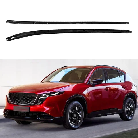 2個入りルーフラックレール マツダ CX-5 CX5 2017-2025年式対応 シルバーまたはブラック アルミ製クロスバー カヌーバー キャリア