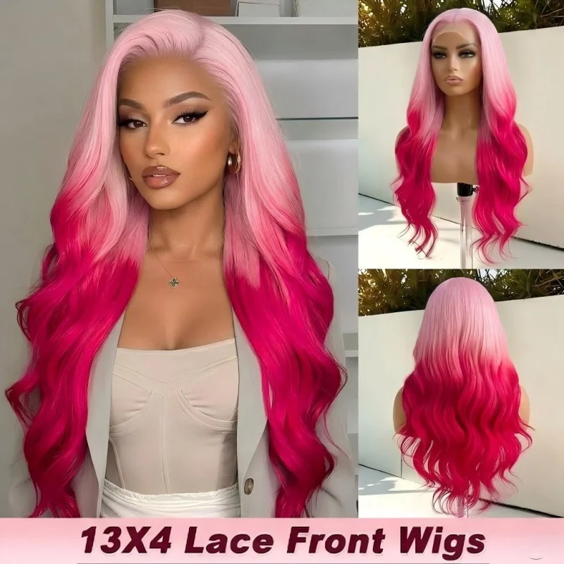 28 Inch Pink To Red Ombre Wavy Synthetic Lace Front Wig, 300g Soft Fiber, Voluminous Layers, Hand Wash Only For Cosplay & Party
28 Inch Pink To Red Ombre Wavy Synthetic Lace Front Wig, 300g Soft Fiber, Voluminous Layers, Hand Wash Only For Cosplay & Party