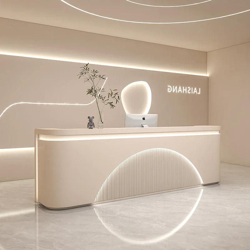 Reception Counter Standing Restaurant Reception Balcao Pra Loja Furniture Light Luxury Store Reception Desks Office White Desk
Reception Counter Standing Restaurant Reception Balcao Pra Loja Furniture Light Luxury Store Reception Desks Office White Desk