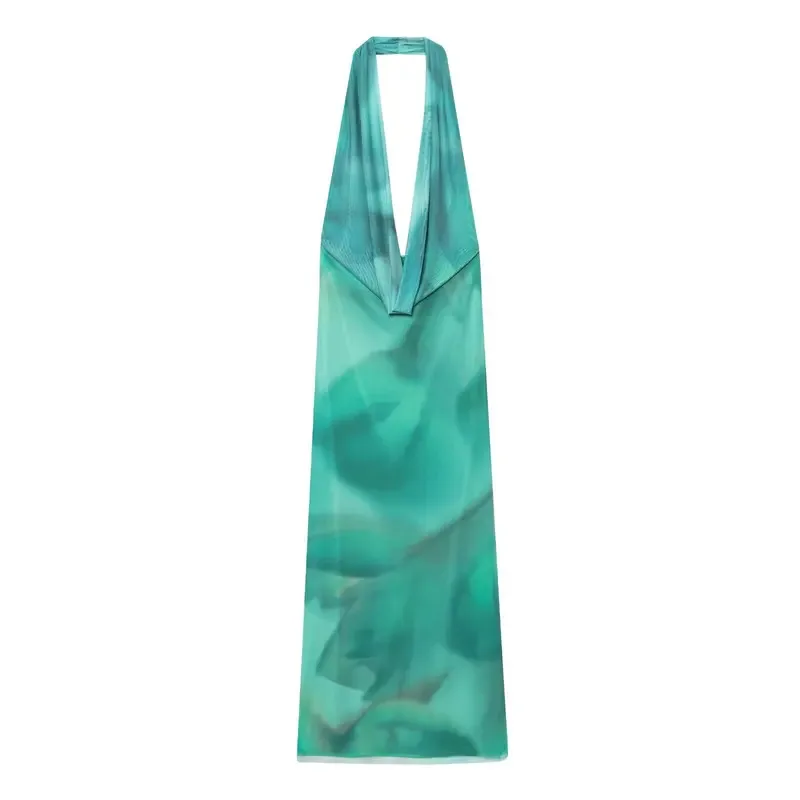 Women's Summer Fashion Halter Neck Printed Tulle Midi Dress Elegant Backless Slim Fit Maxi Party Dress 2025
Women's Summer Fashion Halter Neck Printed Tulle Midi Dress Elegant Backless Slim Fit Maxi Party Dress 2025