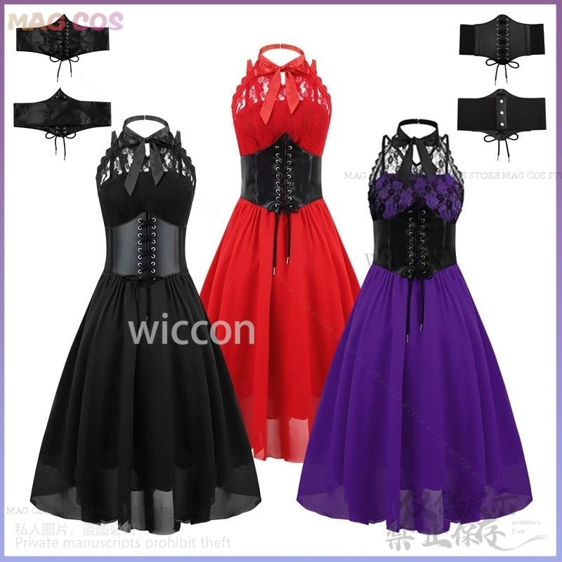 Anime Christmas Halloween Dress Cosplay Costume Gothic Punk Vintage Party Sleeveless Cross Back Retro Lolita Vestidos Customized
Anime Christmas Halloween Dress Cosplay Costume Gothic Punk Vintage Party Sleeveless Cross Back Retro Lolita Vestidos Customized