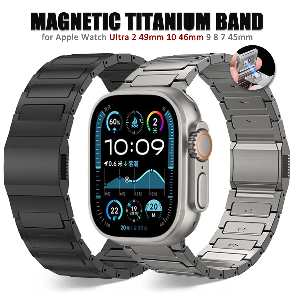 Magnetic Titanium Band for Apple Watch Ultra 2/1 49mm 10 46mm 9 8 7 45mm Luxury Men Correa Bracelet For Iwatch SE 6 5 44mm Strap
Magnetic Titanium Band for Apple Watch Ultra 2/1 49mm 10 46mm 9 8 7 45mm Luxury Men Correa Bracelet For Iwatch SE 6 5 44mm Strap