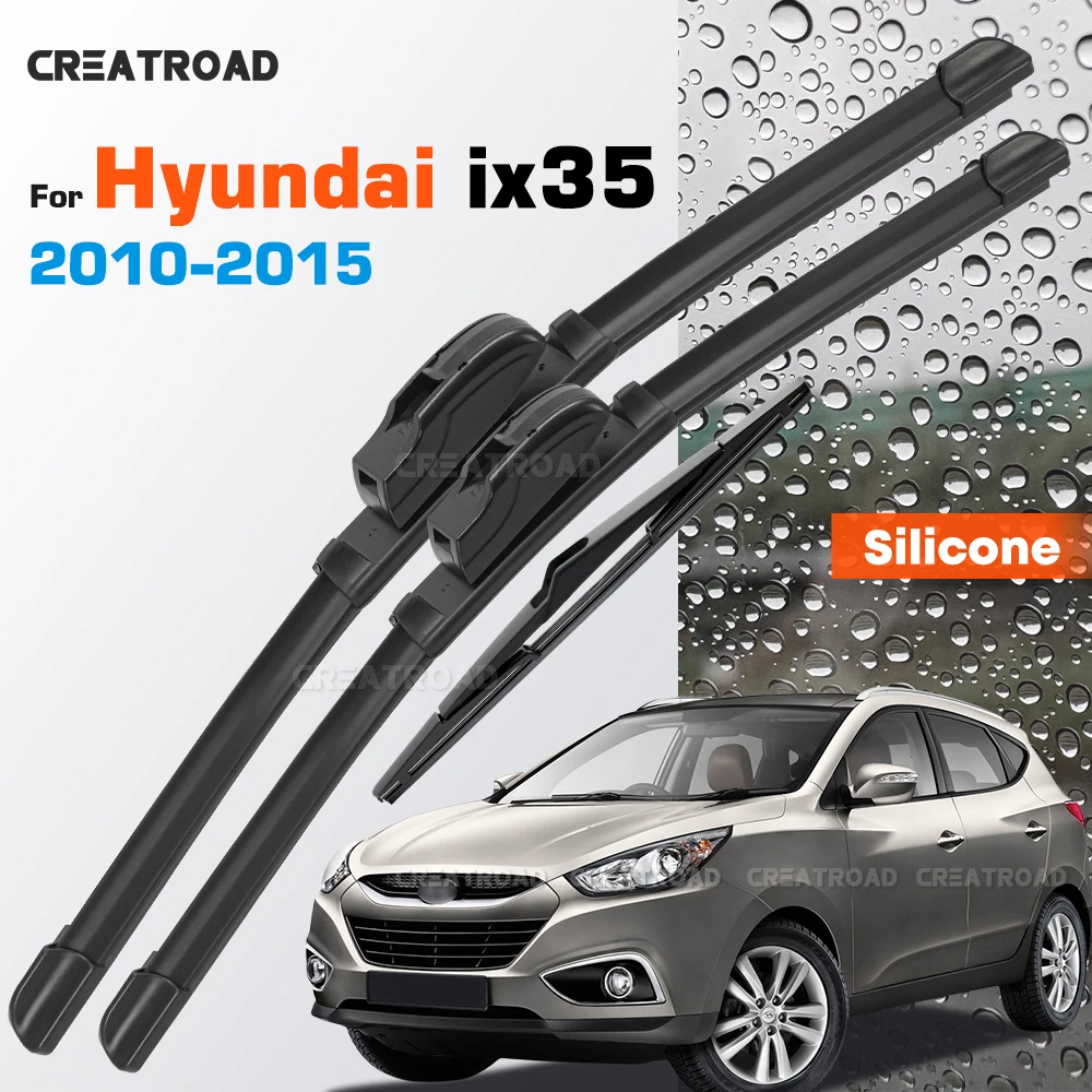 Silicone Wiper Blades Fit For Hyundai ix35 LM 2010-2015 Coated Silent HD Wear-Resistant Windshield Wipers 24"+16"+12"
Silicone Wiper Blades Fit For Hyundai ix35 LM 2010-2015 Coated Silent HD Wear-Resistant Windshield Wipers 24"+16"+12"