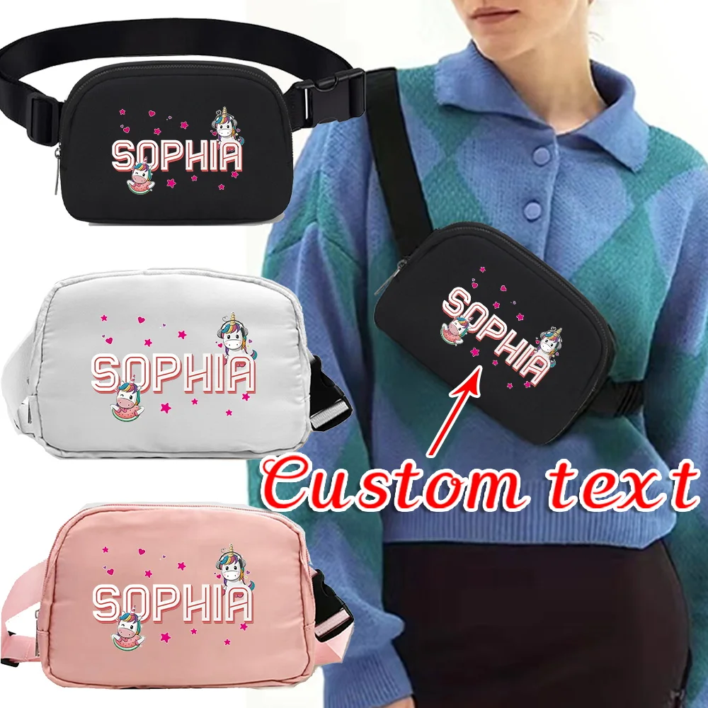 Customized Name Women's Nylon Waist Bag Storage Waist Bag Adjustable Shoulder Strap Crossbody Bag Customized Product
Customized Name Women's Nylon Waist Bag Storage Waist Bag Adjustable Shoulder Strap Crossbody Bag Customized Product