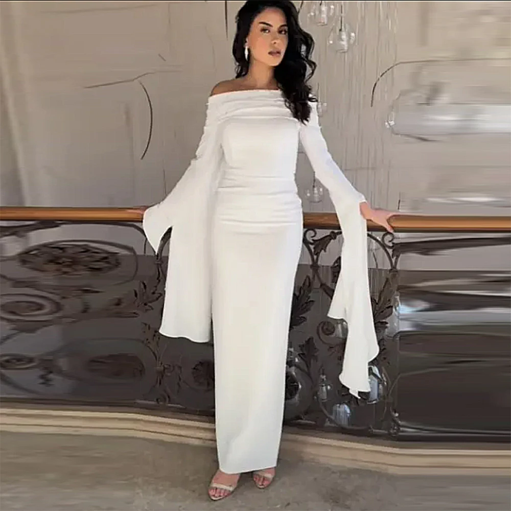 Eightale Arabic Evening Dress Strapless Pleats Long Sleeves Customized Mermaid Wedding Party Dress Abendkleider Hochzeit
Eightale Arabic Evening Dress Strapless Pleats Long Sleeves Customized Mermaid Wedding Party Dress Abendkleider Hochzeit