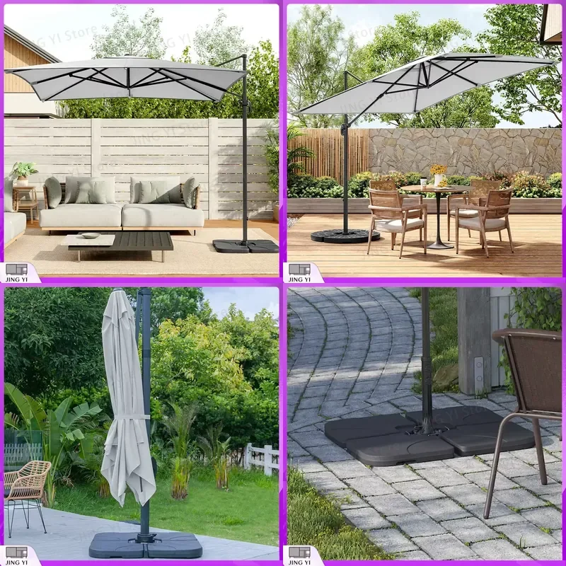 Large Square Cantilever Parasol with Rotating Canopy Outdoor Sun Shade Umbrella Heavy Duty Steel Frame Square Base Garden
Large Square Cantilever Parasol with Rotating Canopy Outdoor Sun Shade Umbrella Heavy Duty Steel Frame Square Base Garden