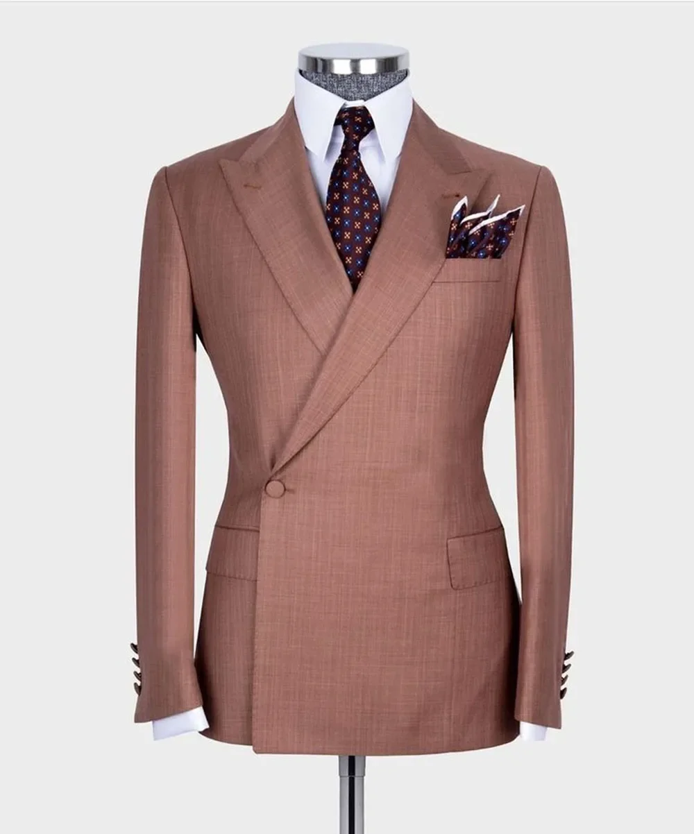 Brown Peaked Lapel Men Suits 1Button Groom Prom Tuxedo Terno Masculino Blazer Trousers For Wedding Wear 2Pcs Jacket Pants Outfit
Brown Peaked Lapel Men Suits 1Button Groom Prom Tuxedo Terno Masculino Blazer Trousers For Wedding Wear 2Pcs Jacket Pants Outfit