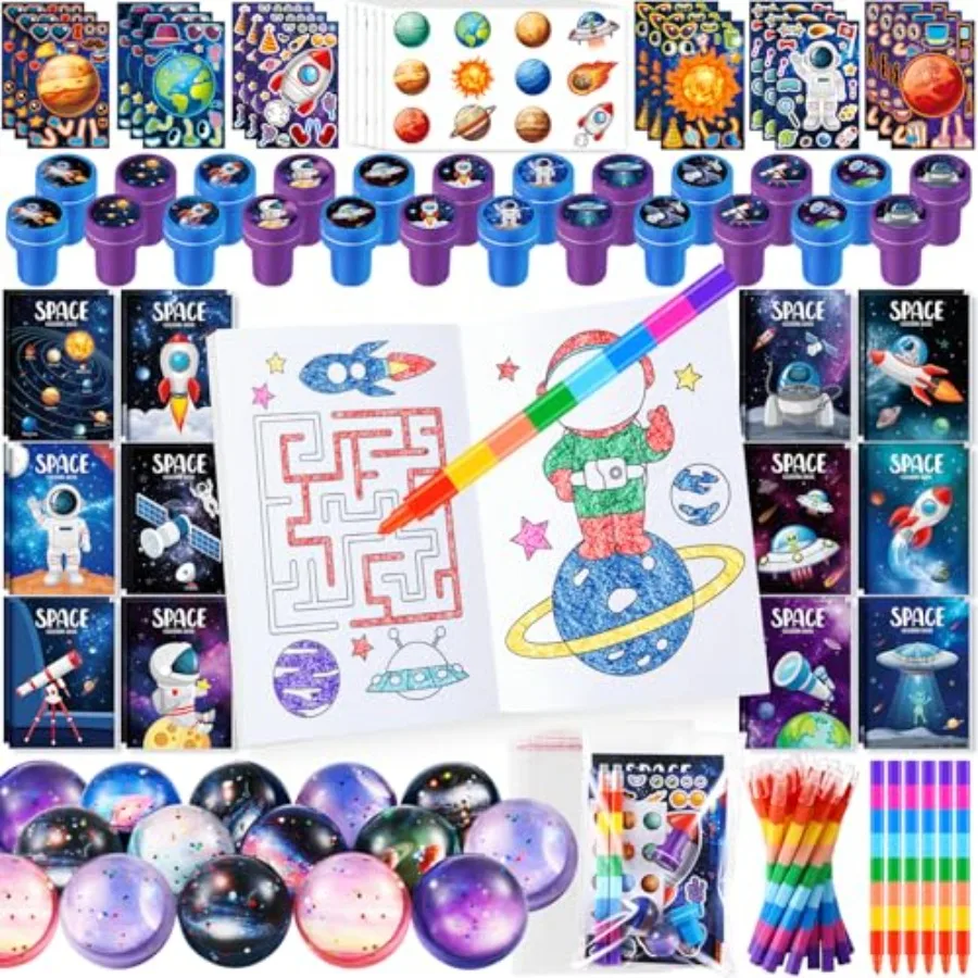 168Pcs Outer Space Themed Party Favors Space Alien Coloring Books Crayons Sticker Stampers Set Bulk Classroom Prizes for Astron
168Pcs Outer Space Themed Party Favors Space Alien Coloring Books Crayons Sticker Stampers Set Bulk Classroom Prizes for Astron