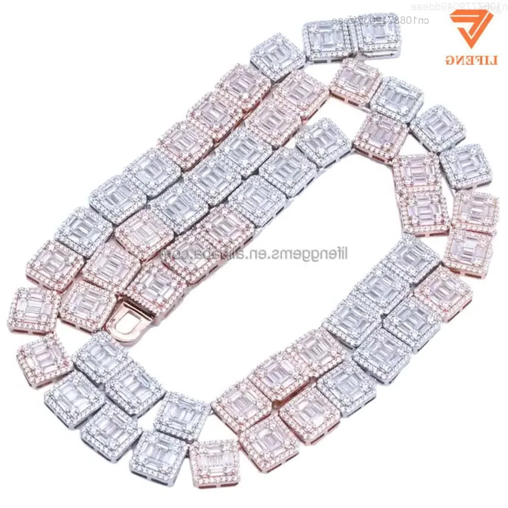 Lifeng Jewelry Style Luxury Iced Out Moissanite Cuban Chain Two Tone Silver Pass Diamond Tester Letter Cuban Necklace Chain
Lifeng Jewelry Style Luxury Iced Out Moissanite Cuban Chain Two Tone Silver Pass Diamond Tester Letter Cuban Necklace Chain