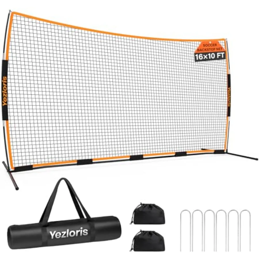 16x10FT Multi-Sport Backstop Net — Portable Ball Barrier for Baseball, Soccer, Basketball and Lacrosse, Wind-Stable with Ground
16x10FT Multi-Sport Backstop Net — Portable Ball Barrier for Baseball, Soccer, Basketball and Lacrosse, Wind-Stable with Ground