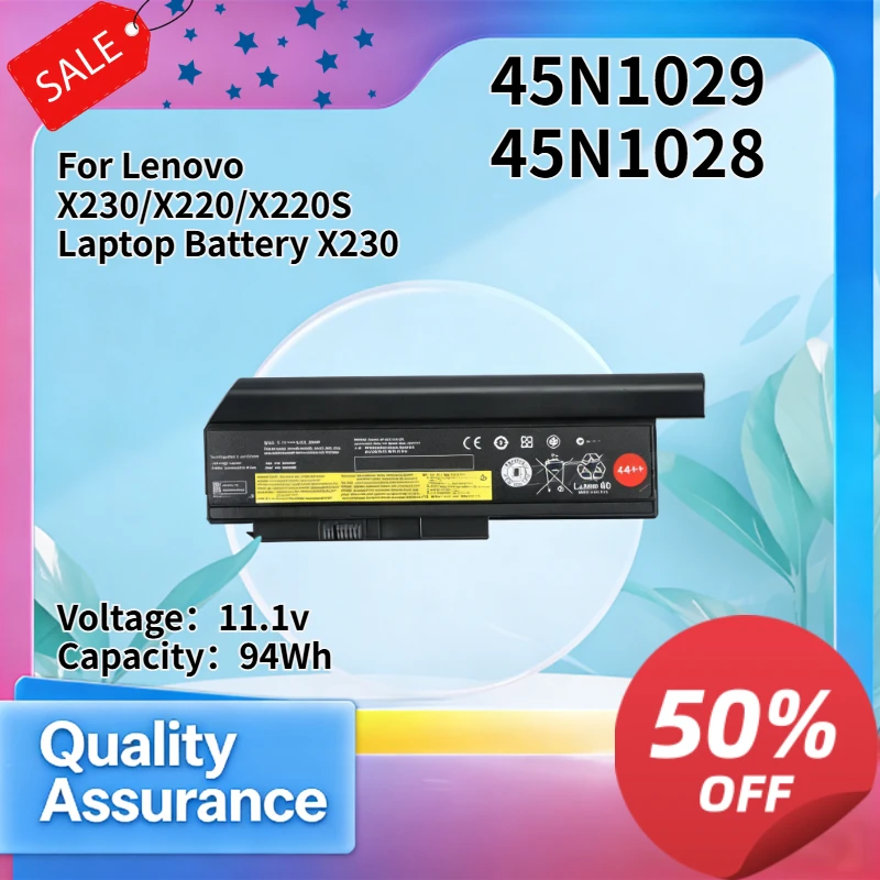 94Wh 11.1V Laptop Battery 45N1029 45N1028 Compatible with Lenovo X220 X220S X230 High Quality Replacement Battery
94Wh 11.1V Laptop Battery 45N1029 45N1028 Compatible with Lenovo X220 X220S X230 High Quality Replacement Battery