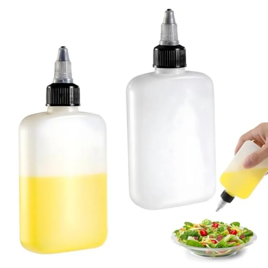 Oil Dispenser Bottle for Camping and Cooking, 4oz Squeeze Condiment Bottle, 2 Pack, High Density Polyethylene, 118.29ml, Reusab
Oil Dispenser Bottle for Camping and Cooking, 4oz Squeeze Condiment Bottle, 2 Pack, High Density Polyethylene, 118.29ml, Reusab