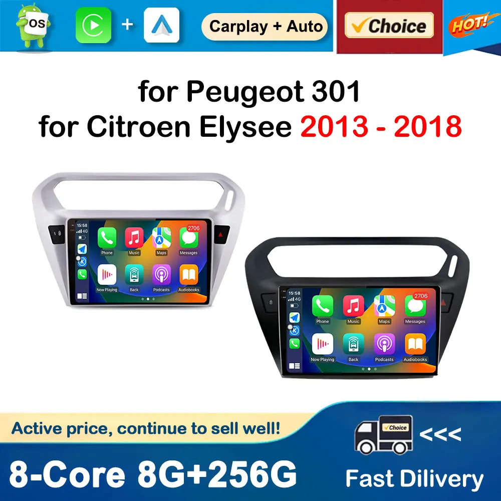 Android Auto GPS Navigation 9 inch for Peugeot 301 for Citroen Elysee 2013 - 2018 Car Multimedia Radio Video Player 4G Bluetooth
Android Auto GPS Navigation 9 inch for Peugeot 301 for Citroen Elysee 2013 - 2018 Car Multimedia Radio Video Player 4G Bluetooth