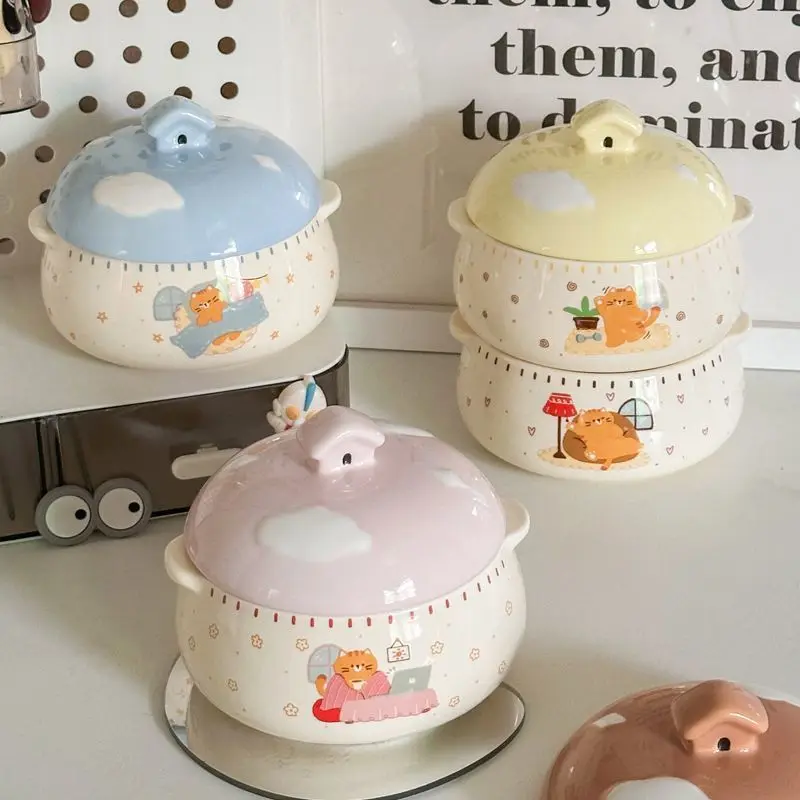 Cute Cat Double Eared Ceramic Steaming Egg Bowl Heat-resistant and Water-resistant Stew Pot Household Steaming Egg Soup Artifact
Cute Cat Double Eared Ceramic Steaming Egg Bowl Heat-resistant and Water-resistant Stew Pot Household Steaming Egg Soup Artifact