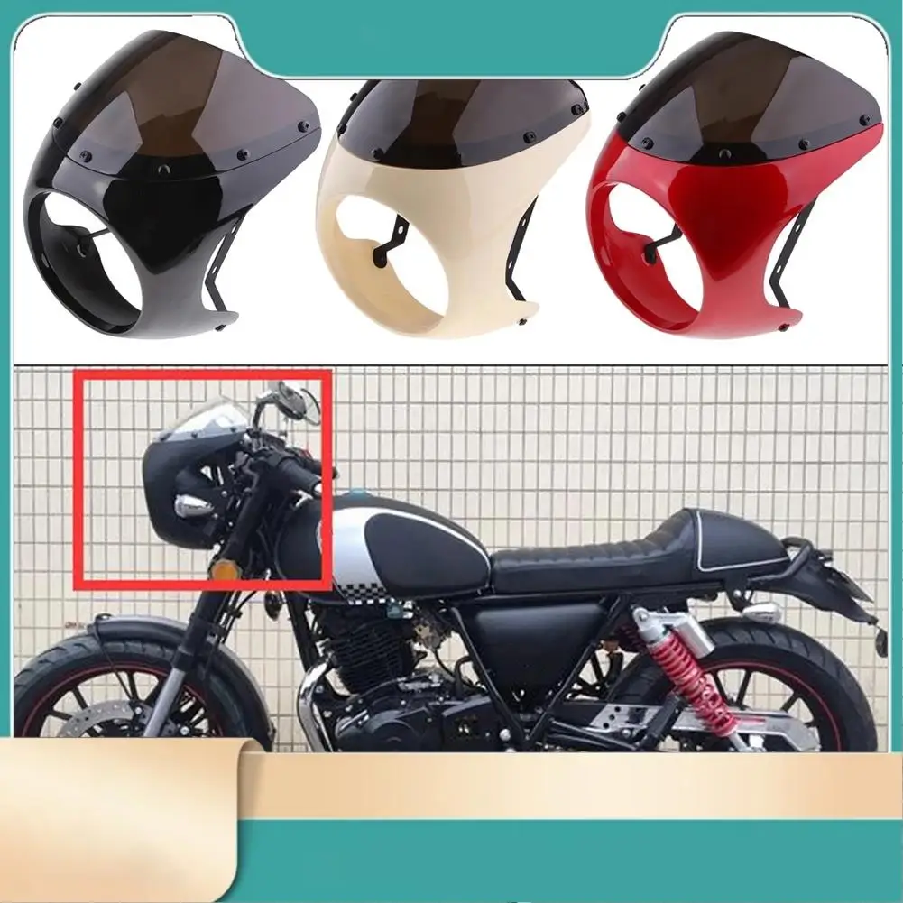 Motorcycle Front Headlight Fairing Windscreen Windshield Plastic Universal Cafe Racer Retro Headlight Wind Screen-N31R
Motorcycle Front Headlight Fairing Windscreen Windshield Plastic Universal Cafe Racer Retro Headlight Wind Screen-N31R