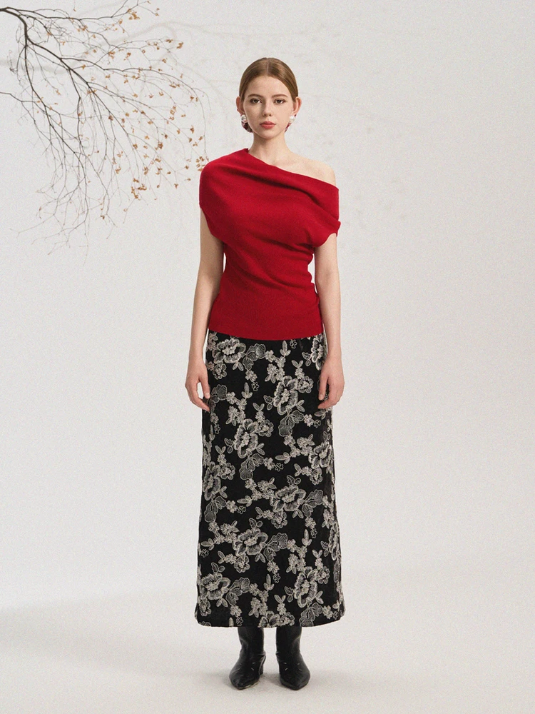 Niniliuiu Red Knitted Top Festive Wedding Celebration Cisas Day Design Sensation High-End Feeling Base Layer irt
Niniliuiu Red Knitted Top Festive Wedding Celebration Cisas Day Design Sensation High-End Feeling Base Layer irt