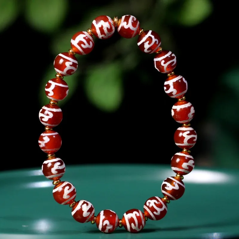 New Agate Dzi Bead Bracelet Handmade Exquisite Polished Men's and Women's Bracelets
New Agate Dzi Bead Bracelet Handmade Exquisite Polished Men's and Women's Bracelets