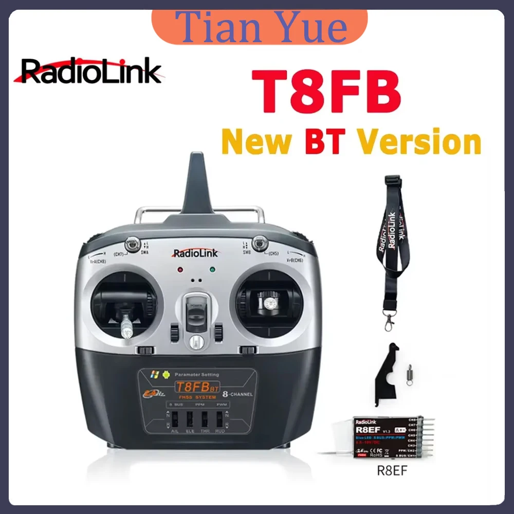 Radiolink T8FB BT 8CH RC Transmitter R8EF Receiver 2.4G Controller for Drone Fixed Wing Airplane
Radiolink T8FB BT 8CH RC Transmitter R8EF Receiver 2.4G Controller for Drone Fixed Wing Airplane