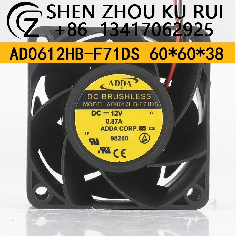 ADDA AD0612HB-F71DS 5V 24V 48V DC 12V 0.87A AC EC 6038 60X60X38MM Large air volume double ball bearing inverter cooling fan
ADDA AD0612HB-F71DS 5V 24V 48V DC 12V 0.87A AC EC 6038 60X60X38MM Large air volume double ball bearing inverter cooling fan