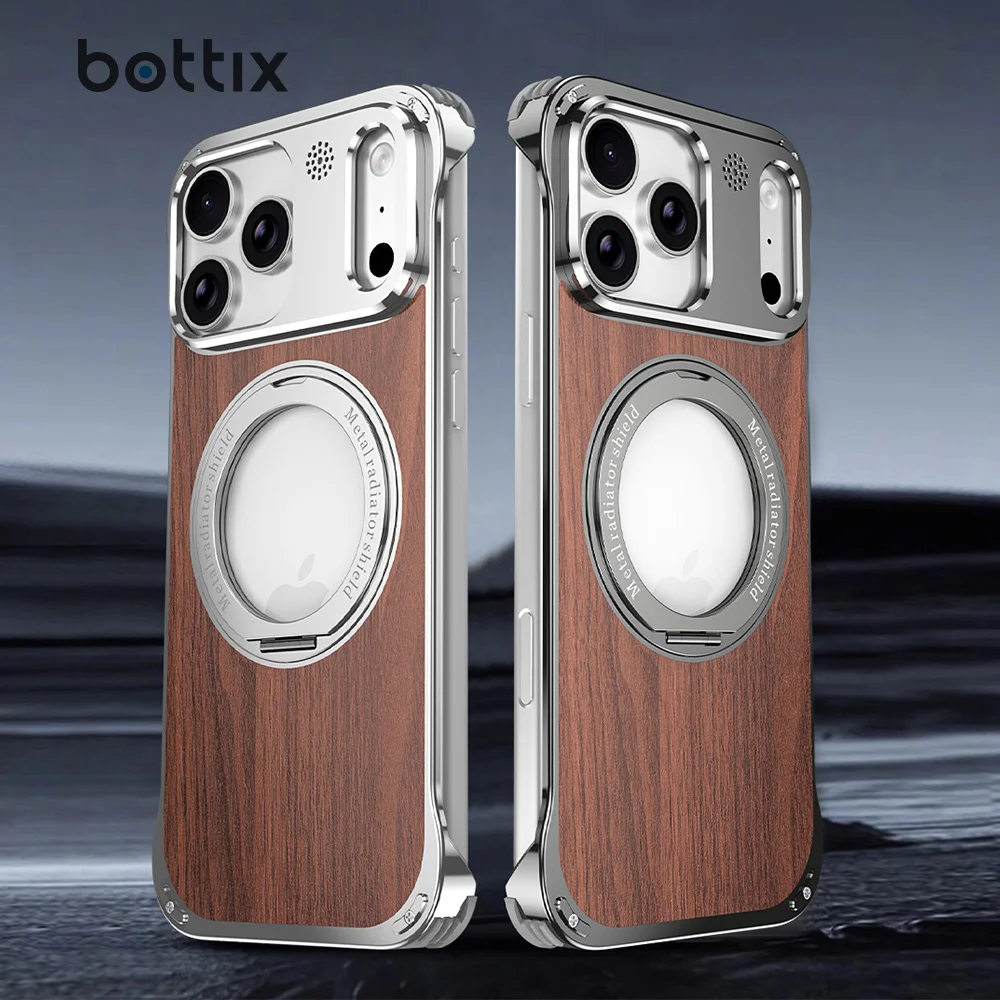 Solid Wood Phone Case for iphone 17 Pro Max Cover with 360° Ring Stand Holder 16 15 14 Frameless Metal Protective Shell Skin
Solid Wood Phone Case for iphone 17 Pro Max Cover with 360° Ring Stand Holder 16 15 14 Frameless Metal Protective Shell Skin