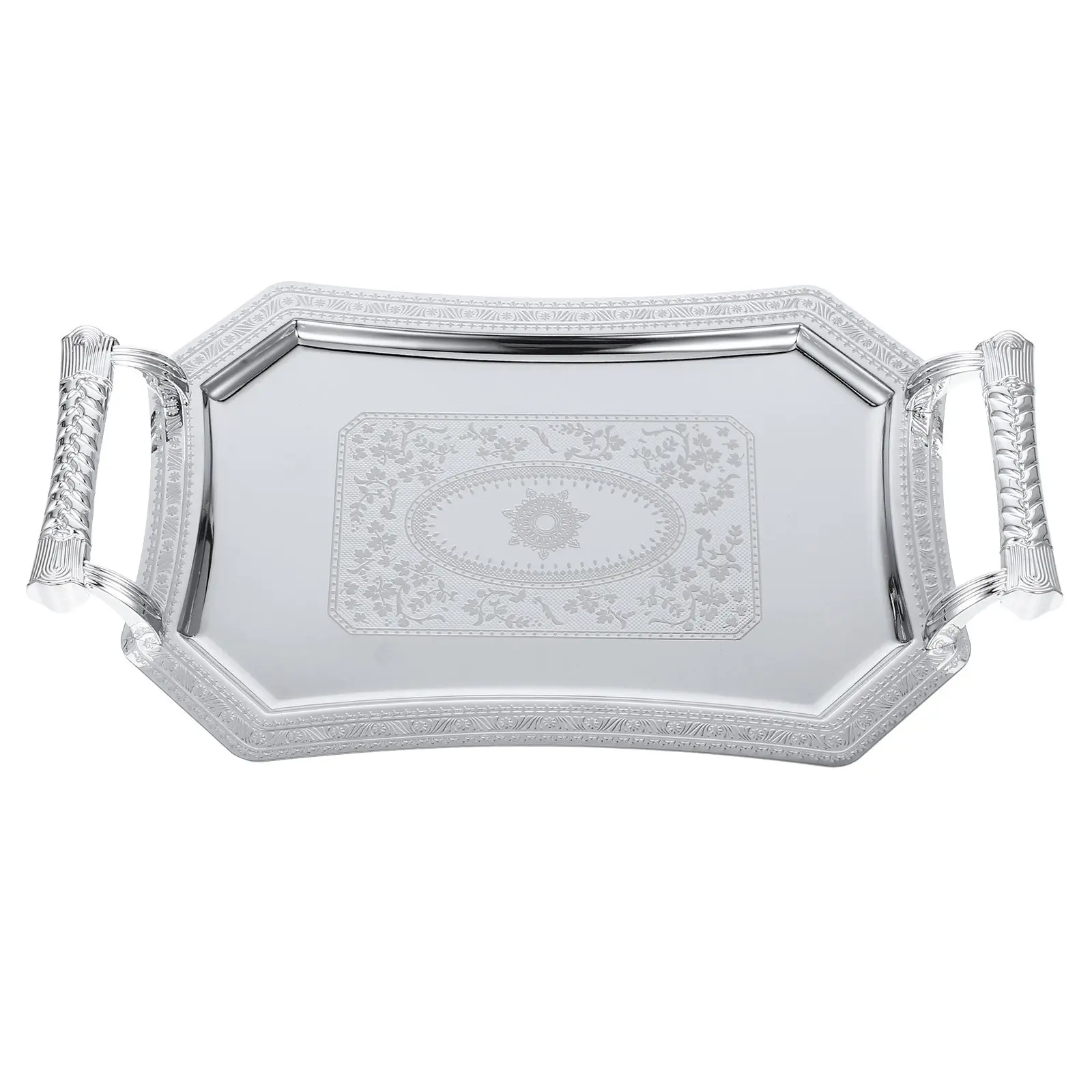 Metal Stainless Steel Serving Tray Rectangular Elegant Fruit Snack Dessert Dish Large Capacity Party Fruit Platter Tea Coffee
Metal Stainless Steel Serving Tray Rectangular Elegant Fruit Snack Dessert Dish Large Capacity Party Fruit Platter Tea Coffee