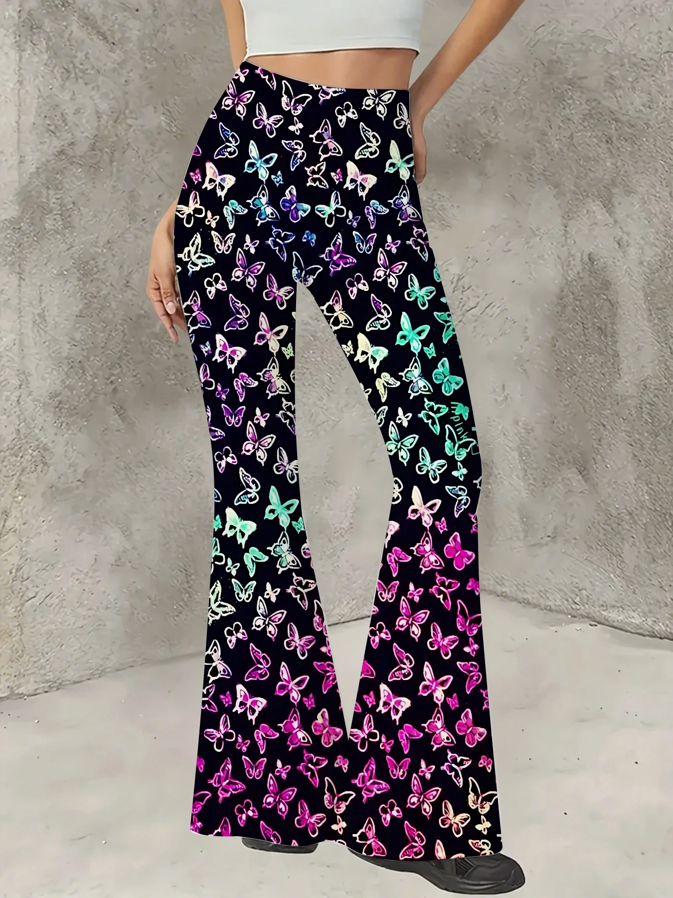 Women's Striped Print Flare Pants Loose Fit Knit Wide Leg Bell Bottom Trousers
Women's Striped Print Flare Pants Loose Fit Knit Wide Leg Bell Bottom Trousers