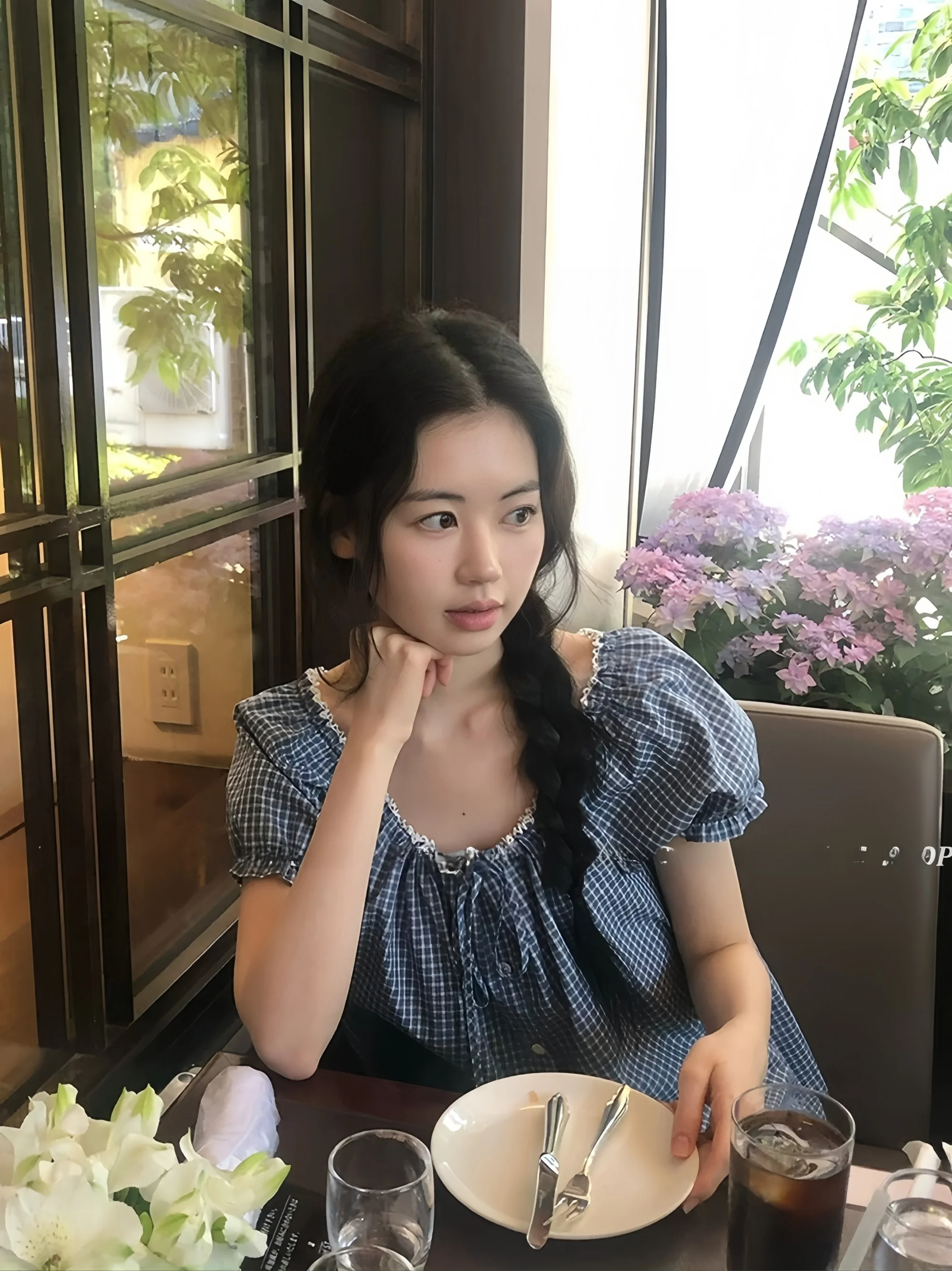 Summer 2026 Women's Casual Plaid Bubble Sleeve Short Sleeve Shirt Korean Style Loose Fit Cotton Polyester Gingham Lace Trim
Summer 2026 Women's Casual Plaid Bubble Sleeve Short Sleeve Shirt Korean Style Loose Fit Cotton Polyester Gingham Lace Trim