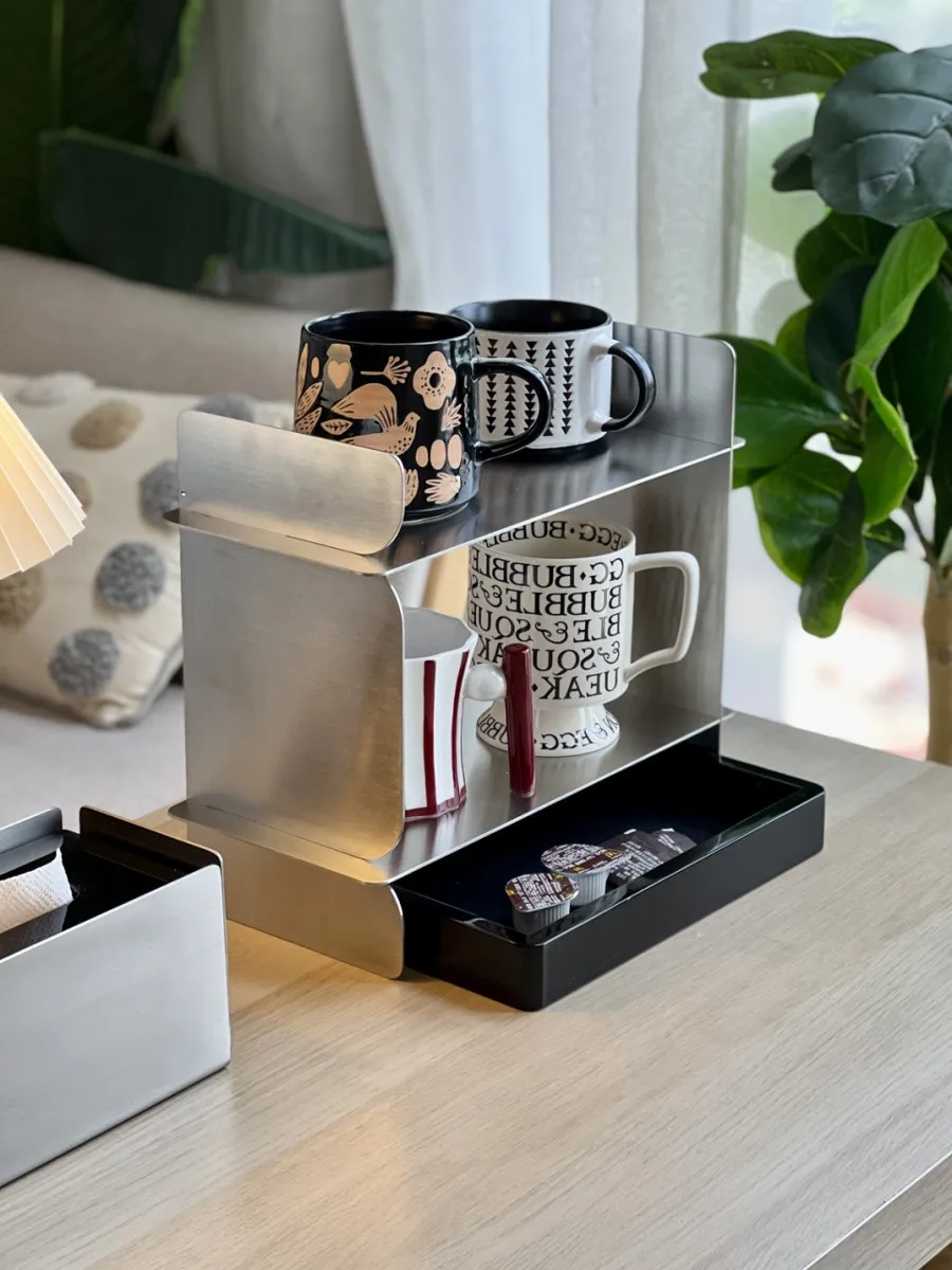 Take it easy to make coffee cups, store display shelves, water bar, fingerprint free, stainless steel bath, bedroom, cosmetics,
Take it easy to make coffee cups, store display shelves, water bar, fingerprint free, stainless steel bath, bedroom, cosmetics,
