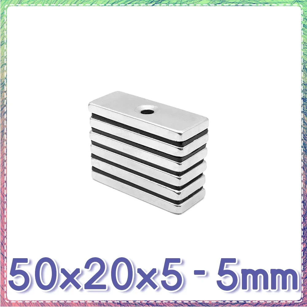 1/2/5/10PCS 50x20x5-5mm Big Strip Block Strong Magnet Hole 5mm 50*20*5-5 Thick Quadrate Permanent NdFeB Magnet Sheet 50x20x5-5
1/2/5/10PCS 50x20x5-5mm Big Strip Block Strong Magnet Hole 5mm 50*20*5-5 Thick Quadrate Permanent NdFeB Magnet Sheet 50x20x5-5