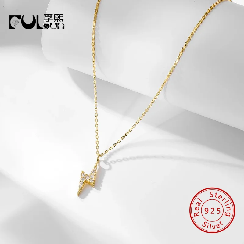 925 Sterling Silver 14K Gold Plated Mini Lightning Bolt Clear CZ Thin Chain Pendant Necklace Women Dainty Minimalist Jewelry
925 Sterling Silver 14K Gold Plated Mini Lightning Bolt Clear CZ Thin Chain Pendant Necklace Women Dainty Minimalist Jewelry