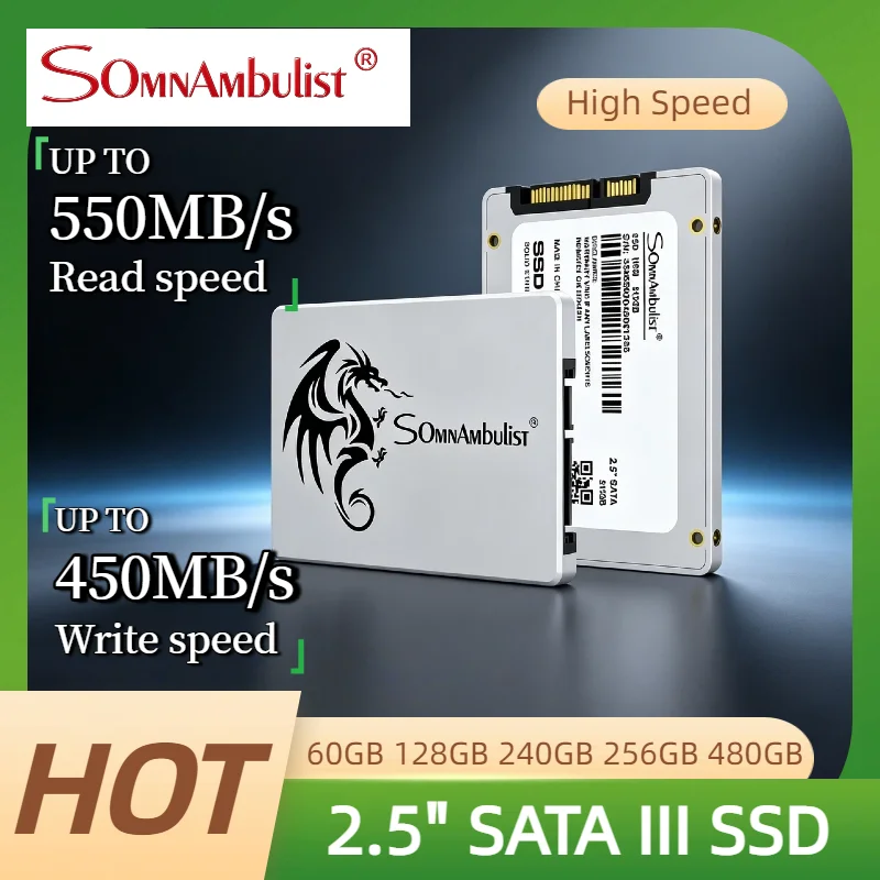 Internal SSD SomnAmbulist 2.5 Inch SATA3 60GB 128GB 240GB 256GB 512GB Solid State Drive for Desktop Laptop 120GB 480GB
Internal SSD SomnAmbulist 2.5 Inch SATA3 60GB 128GB 240GB 256GB 512GB Solid State Drive for Desktop Laptop 120GB 480GB