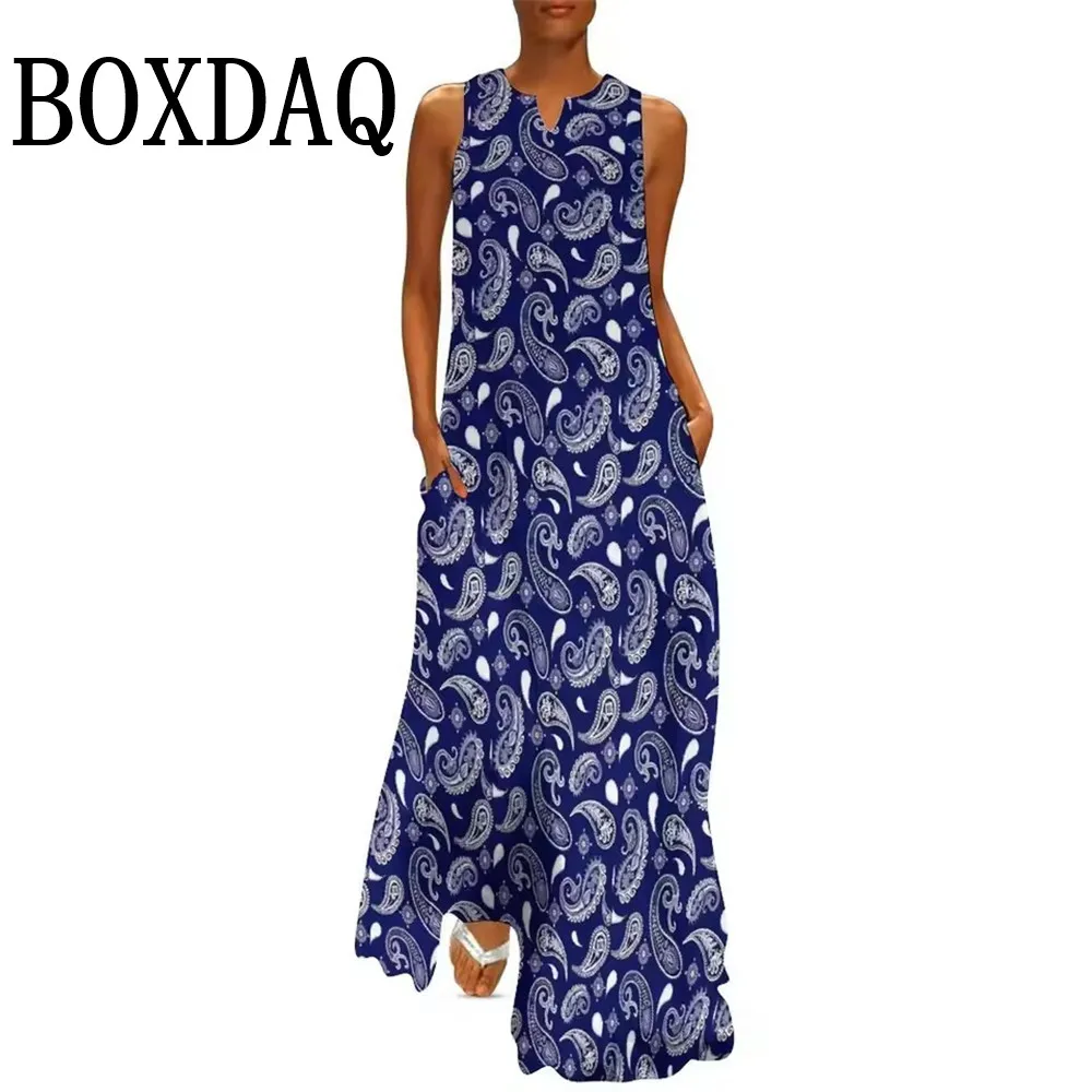 Casual Retro Paisley Dress Swirl Chain Print Women's Ethnic Style Maxi Dress Boho Beach Loose Long Dresses Summer V Neck Vestido
Casual Retro Paisley Dress Swirl Chain Print Women's Ethnic Style Maxi Dress Boho Beach Loose Long Dresses Summer V Neck Vestido