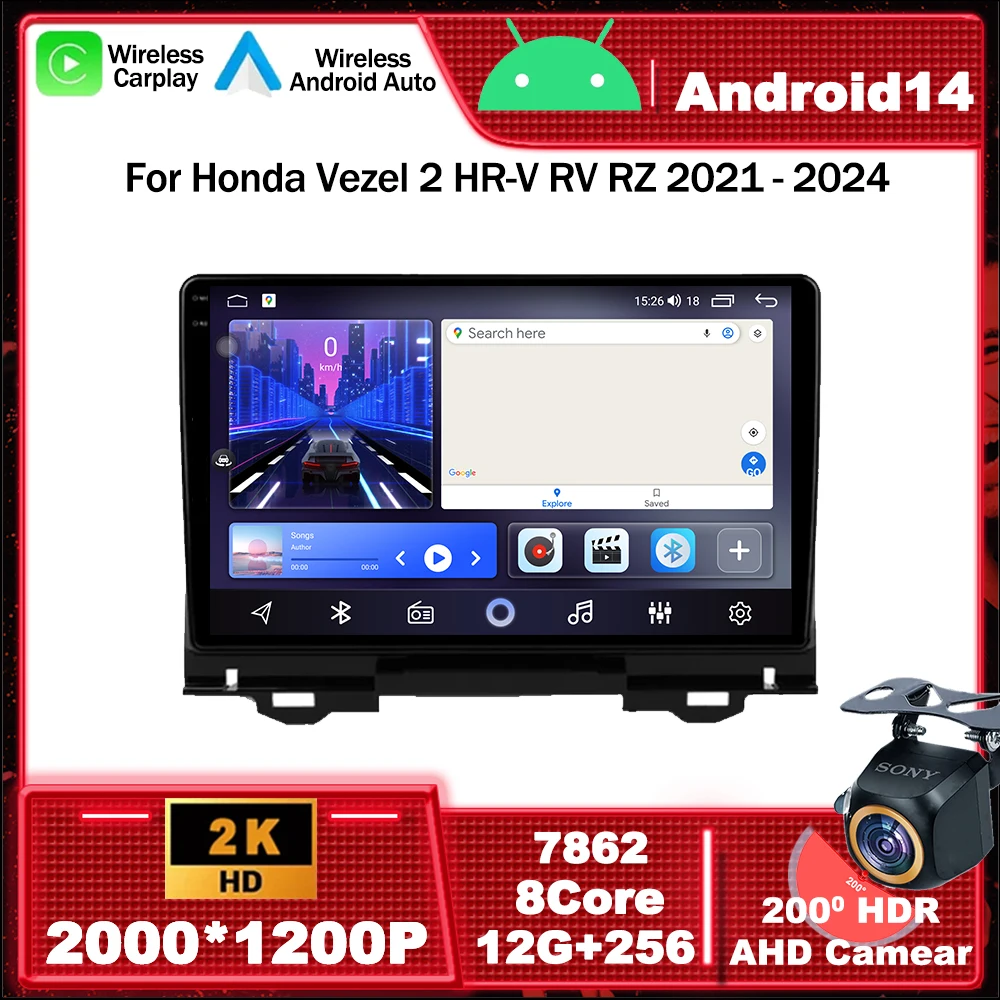 Android 14 For Honda Vezel 2 HR-V RV RZ 2021 - 2024 Car Radio Multimedia Video Player Navigation stereo 5G GPS WIFI 2 Din DVD
Android 14 For Honda Vezel 2 HR-V RV RZ 2021 - 2024 Car Radio Multimedia Video Player Navigation stereo 5G GPS WIFI 2 Din DVD
