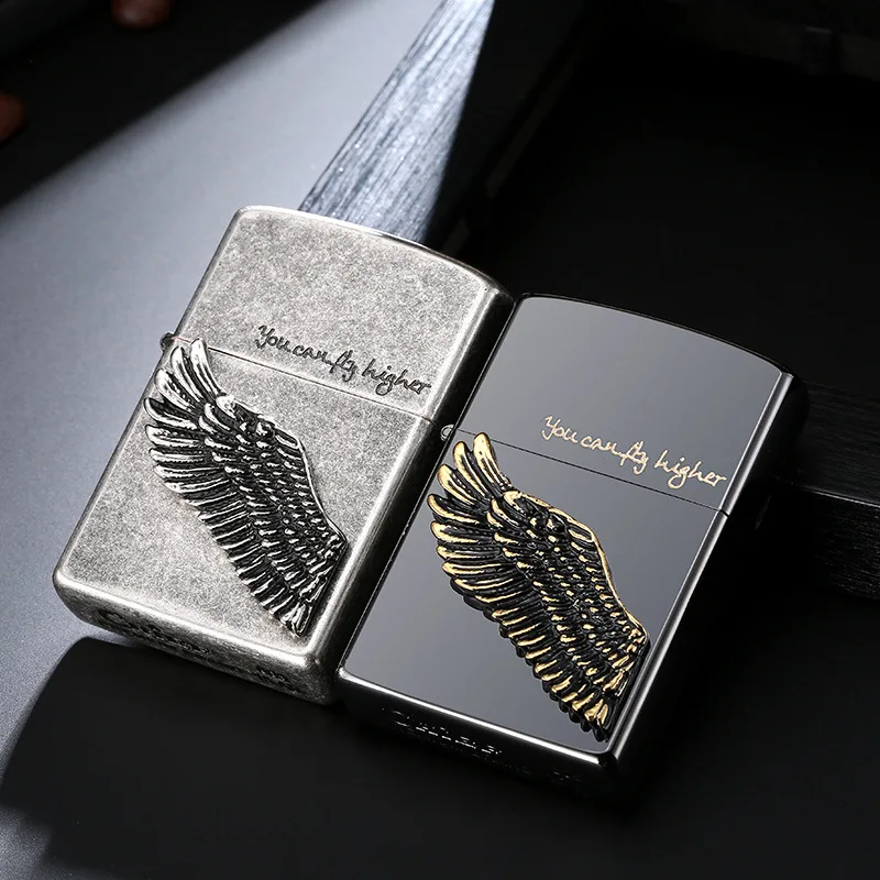 CHIEF Angel Wings Windproof Lighter Men's Personalized Retro Creative Brass Cigarette Lighter Holiday Gift Wholesale
CHIEF Angel Wings Windproof Lighter Men's Personalized Retro Creative Brass Cigarette Lighter Holiday Gift Wholesale