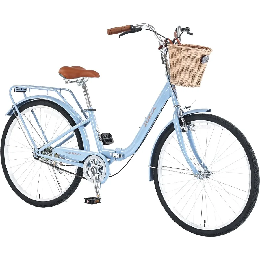 Складной городский велосипед Cruiser с корзиной 24, 26-дюймовый задний грузовой багажник с низкой ступенькой через раму, односкоростной велосипед с V-образным тормозом и Ba
Складной городский велосипед Cruiser с корзиной 24, 26-дюймовый задний грузовой багажник с низкой ступенькой через раму, односкоростной велосипед с V-образным тормозом и Ba