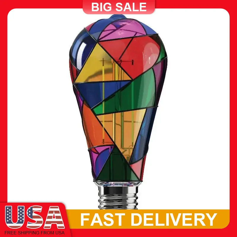 ST19 Stained Glass LED Edison Bulb Dimmable Decorative Light 15W 140LM E26 Base Vintage Style for Chandelier Home Decoration
ST19 Stained Glass LED Edison Bulb Dimmable Decorative Light 15W 140LM E26 Base Vintage Style for Chandelier Home Decoration