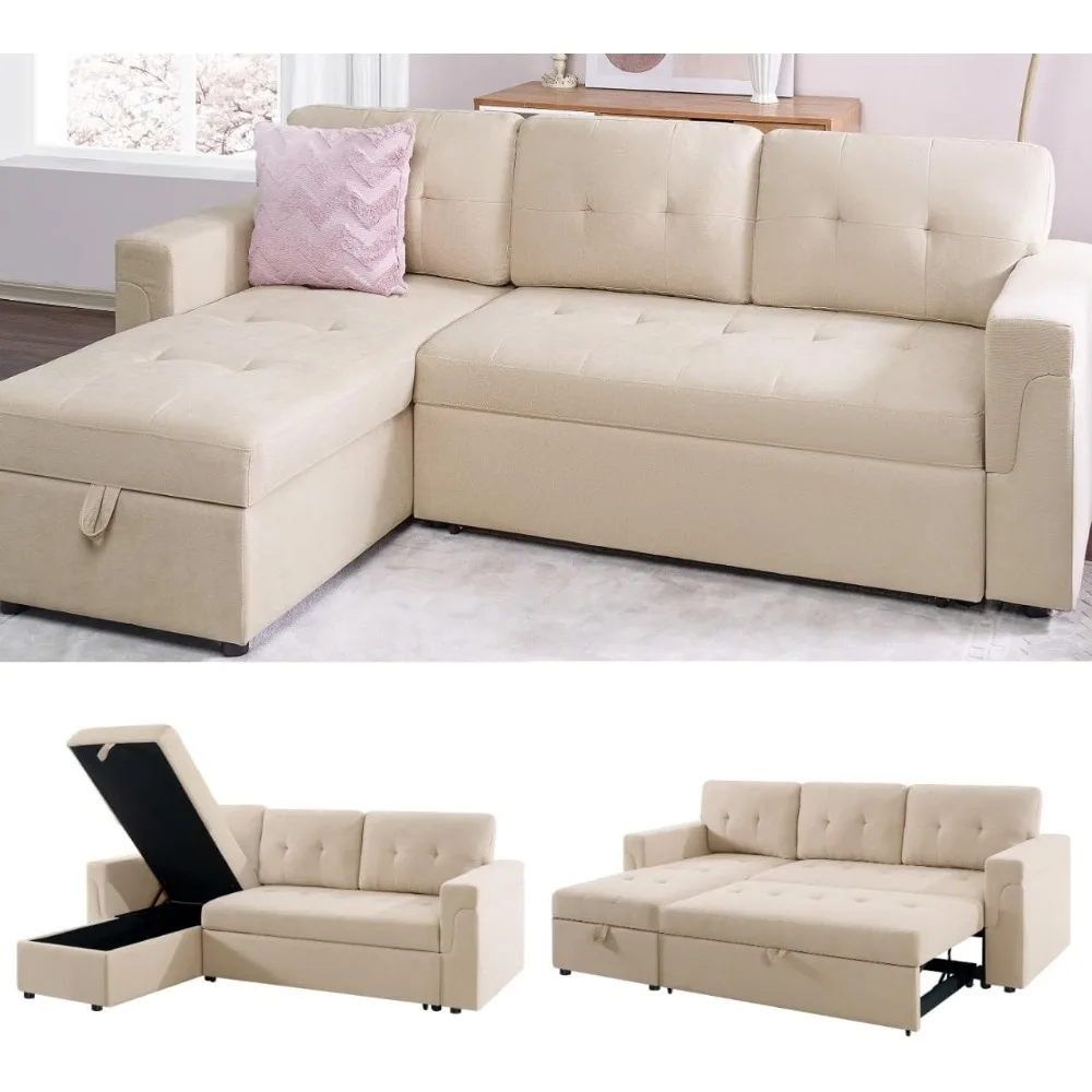 Transform Any Space: Sleeper Sectional Sofa with Convertible Sofa Bed & Inviting Chaise. Find Tranquil Comfort with Stress
Transform Any Space: Sleeper Sectional Sofa with Convertible Sofa Bed & Inviting Chaise. Find Tranquil Comfort with Stress